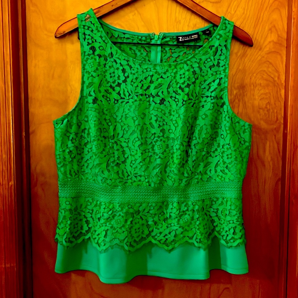 New York and Company lace blouse, large